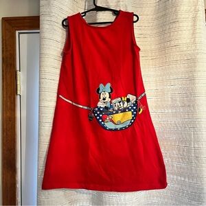 Vintage Minnie Mouse Fanny Pack Girls Dress Disney Size 7/8